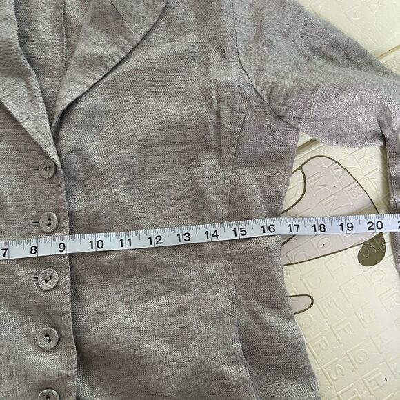 Eileen fisher linen metallic silver blazer - Picture 9 of 9